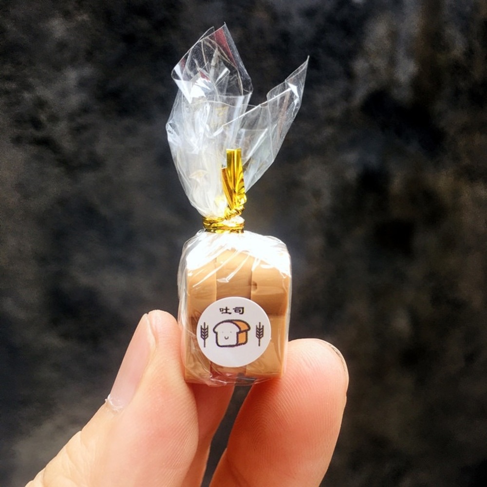 Bread earrings hanging silver novelty gift food - Picture 7 of 7